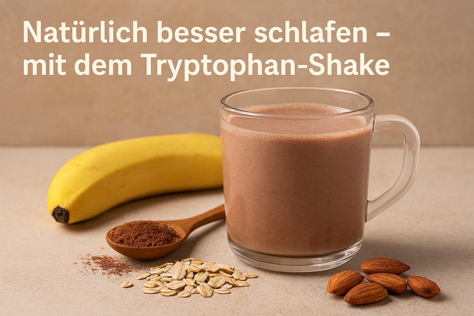 Du betrachtest gerade Schoko‑Bananen‑Shake mit Tryptophan – für besseren Schlaf